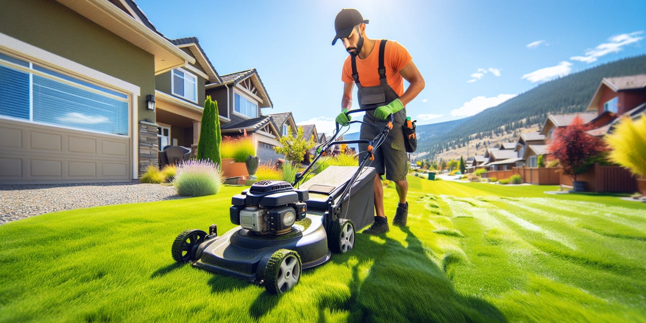 Armstrong residential yard in early spring ready for seasonal maintenance