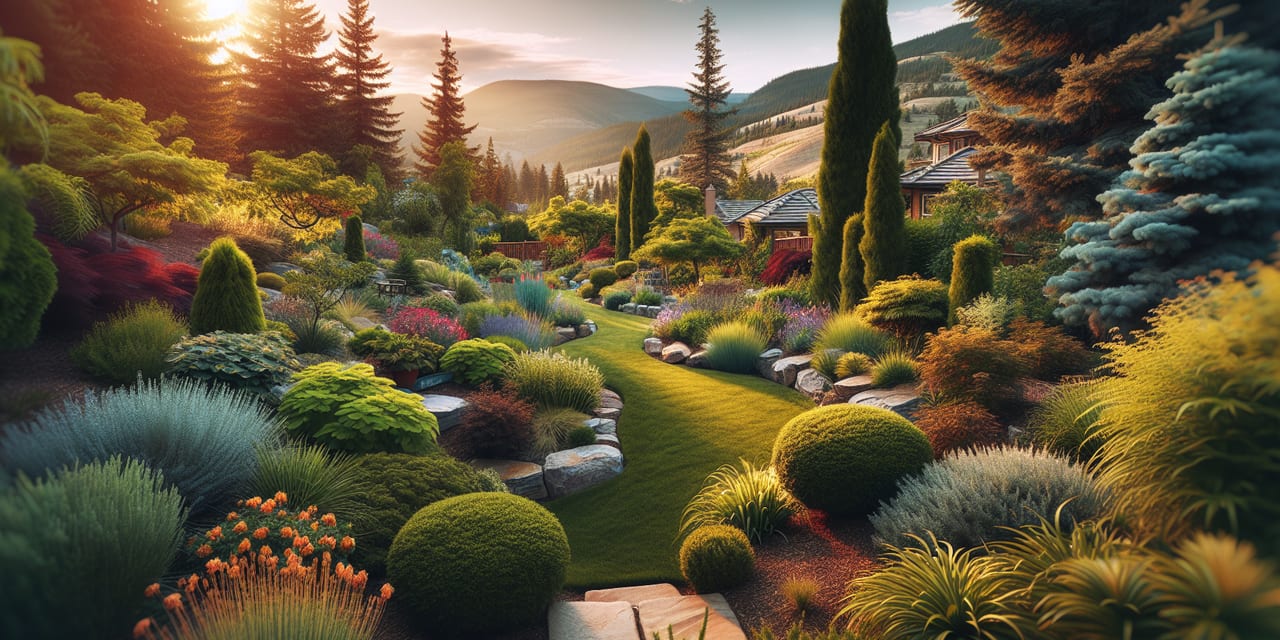 Vernon residential yard in early spring ready for seasonal maintenance