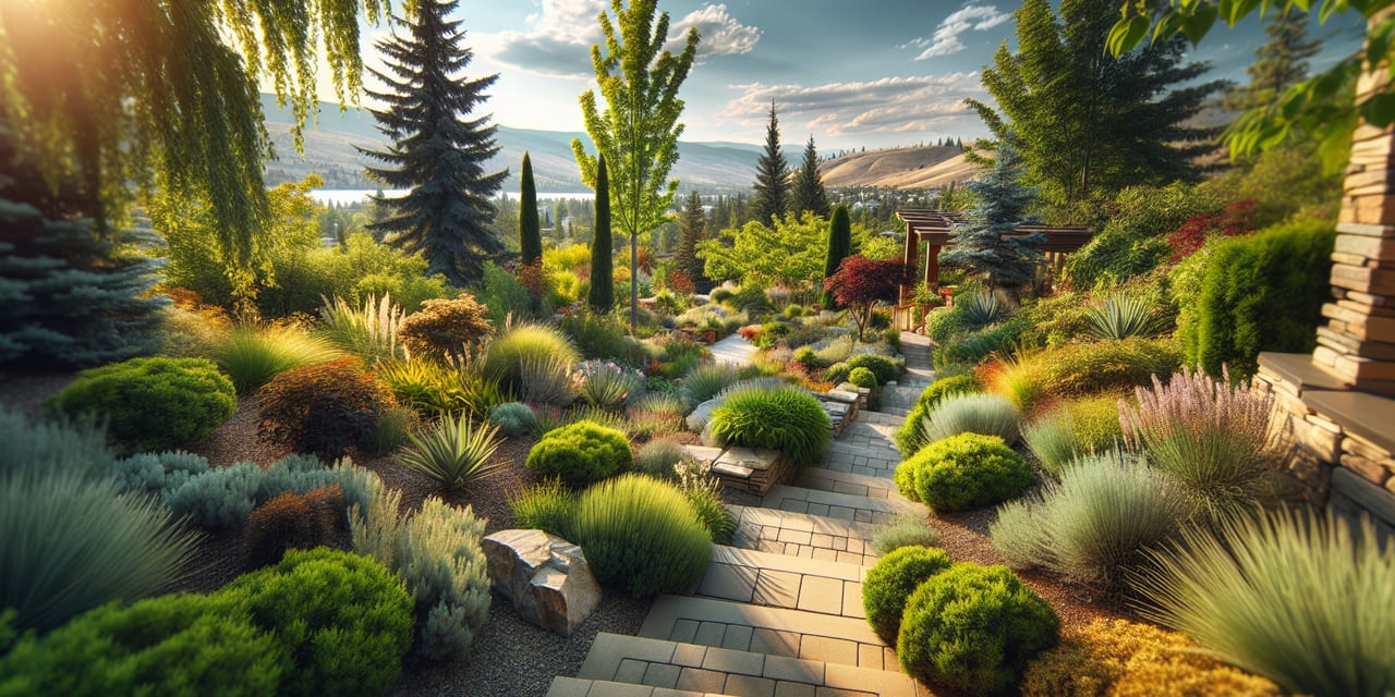 Planting & Landscaping work at a residential property in Lake Country BC