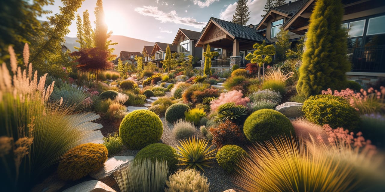 Planting & Landscaping work at a residential property in Peachland BC