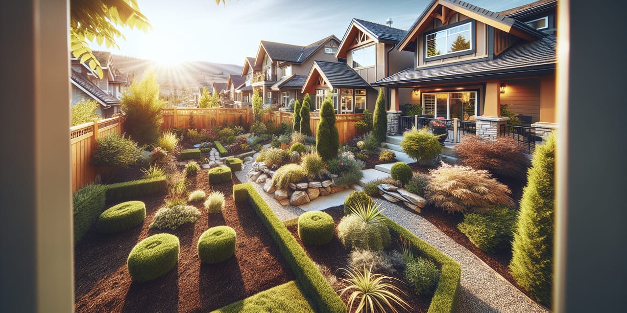 Yard Maintenance work at a residential property in Lake Country BC