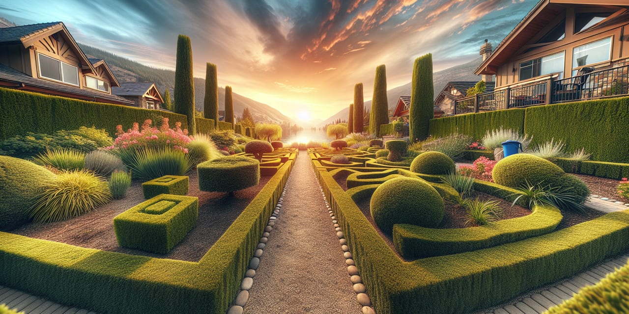 Yard Maintenance work at a residential property in Peachland BC