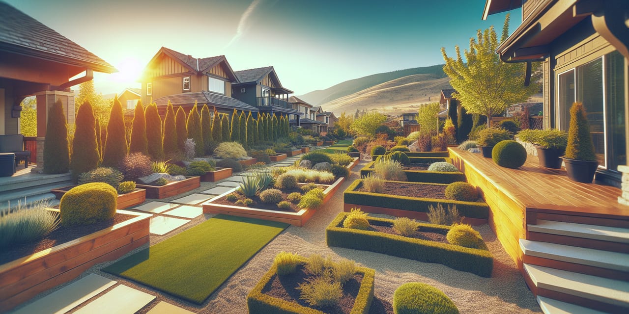 Yard Maintenance work at a residential property in Penticton BC